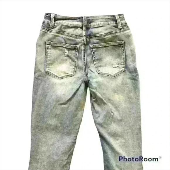 Maurices high rise light wash distressed skinny jeans size xs short - Picture 6 of 7